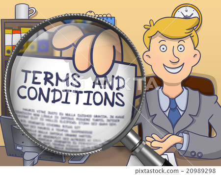Terms and Conditions through Lens. Doodle Concept. Terms and Conditions through Lens. Doodle Concept. 20989298