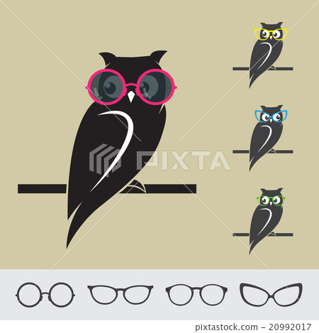 Vector images of owl and glasses Vector images of owl and glasses 20992017