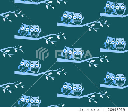 Owl and branch vector art background design 20992019
