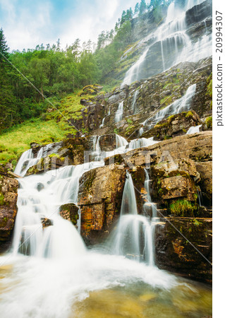Tvindefossen Waterfall in Norway. Amazing and 20994307