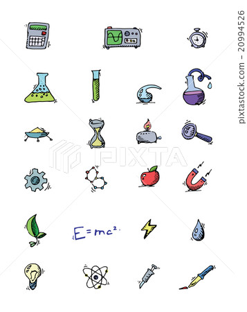 Science icons doodles vector set Science icons doodles vector set 20994526