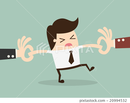 Two Businessman Snatching Employee. Two Businessman Snatching Employee. 20994532