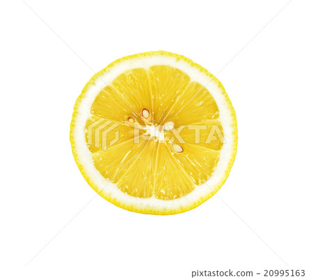 Half Sliced lemon isolated on the white background Half Sliced lemon isolated on the white background 20995163