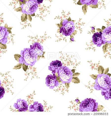 Seamless pattern of rococo-like roses 20996033