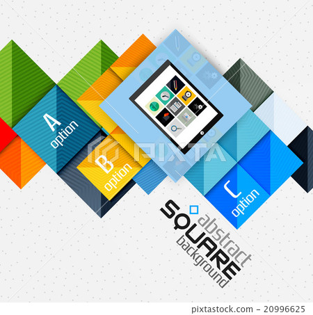 Geometric square shapes and infographic option Geometric square shapes and infographic option 20996625