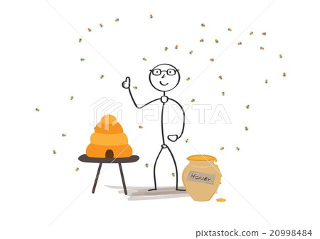 man and bees 20998484