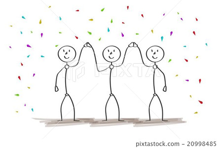 three men and celebration 20998485