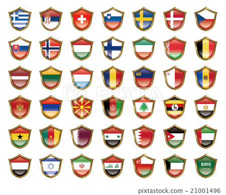 Flag badge illustration 21001496