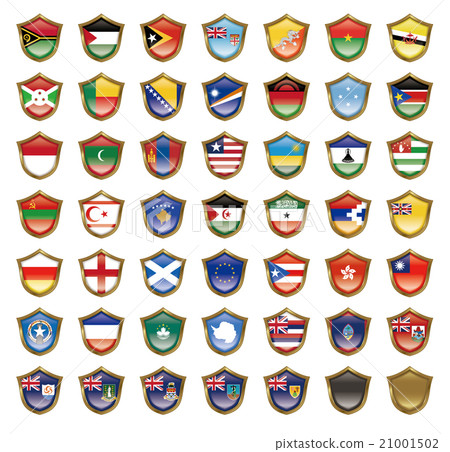 Flag badge illustration 21001502