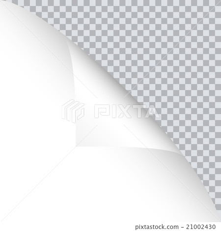 Page curl with shadow on blank sheet of paper 21002430