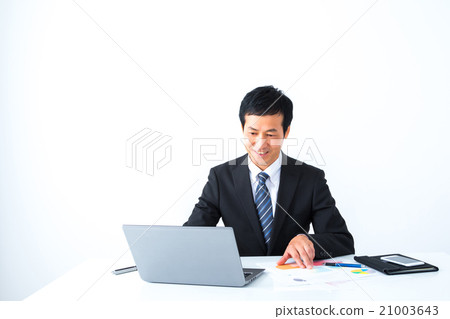 Salary man working in desk work men company employee business image office executive Salary man working in desk work men company employee business image office executive 21003643