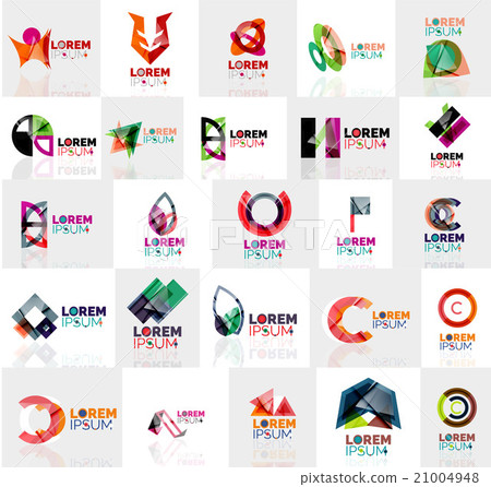 Collection of colorful abstract origami logos Collection of colorful abstract origami logos 21004948