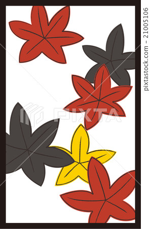 October Hanafuda Hanafuda · October · Autumn leaves · 3rd piece - Stock Illustration ...