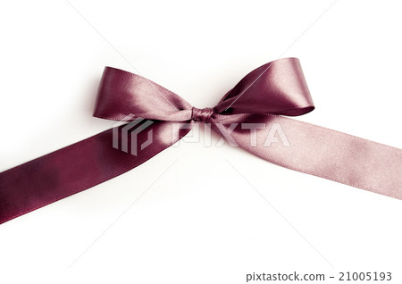 brown ribbon with a bow on white background brown ribbon with a bow on white background 21005193