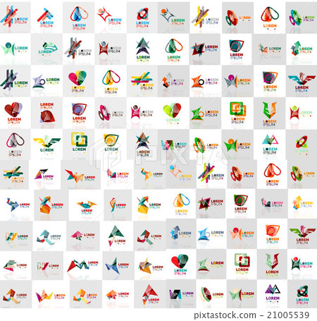 Mega collection of geometrical abstract logo Mega collection of geometrical abstract logo 21005539