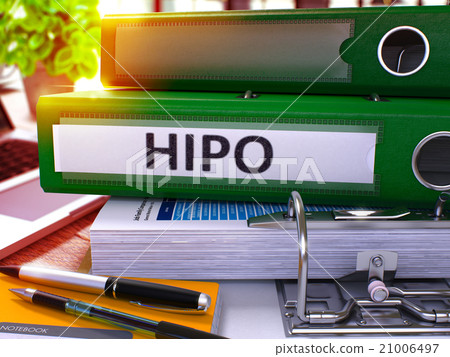Green Office Folder with Inscription HiPo. 21006497