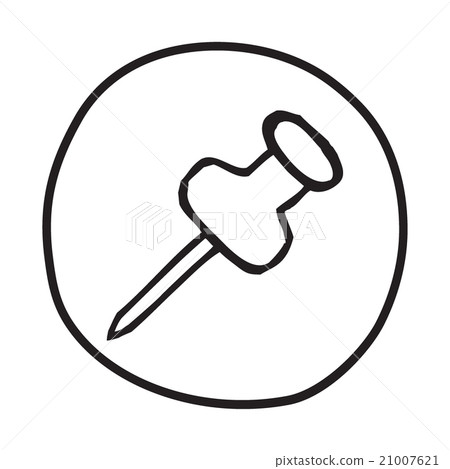 Doodle Pin icon. 21007621