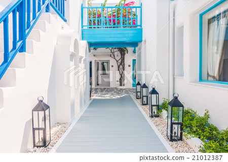 Beautiful architecture with santorini and greece style 21012387