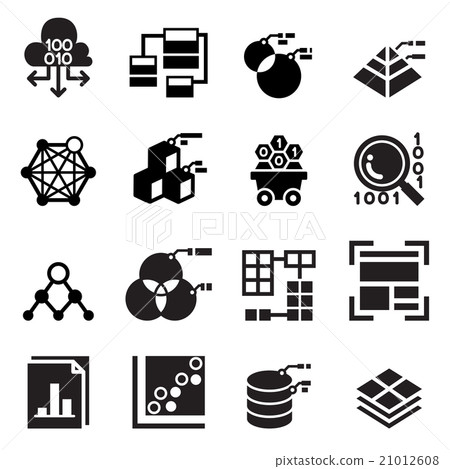 Data mining Technology , Data Transfer icon - Stock Illustration ...