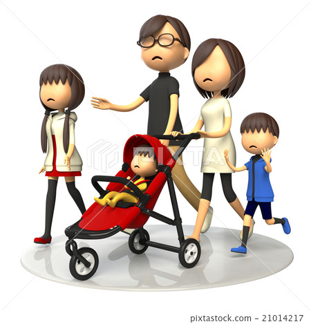 嬰兒推車和步行家庭 21014217