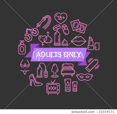 Adults Only Concept. Vector 21014571