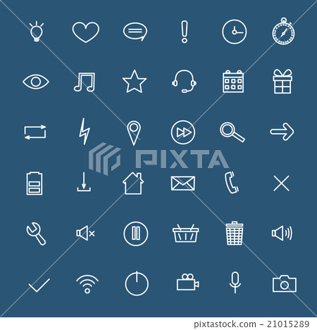Icons For Web and Mobile. Vector illustration. 21015289