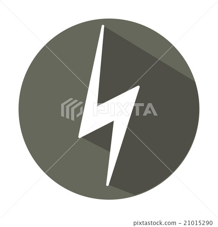 Vector illustration, flat design icon lightning  21015290