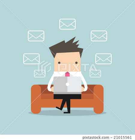 Businessman Check Email Messages Businessman Check Email Messages 21015561