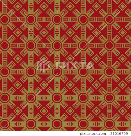 red and gold chinese patterns, vector red and gold chinese patterns, vector 21016799