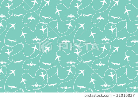 travel air plane seamless pattern, vector - Stock Illustration ...