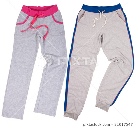 Set of male and female sweatpants. Isolated on Set of male and female sweatpants. Isolated on 21017547