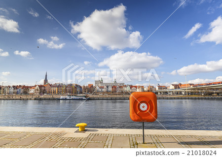View of Szczecin, city by the Odra River, Poland 21018024
