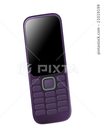 Simple cellphone on white background Simple cellphone on white background 21019199