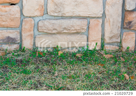 Old stone brick wall texture background. 21020729