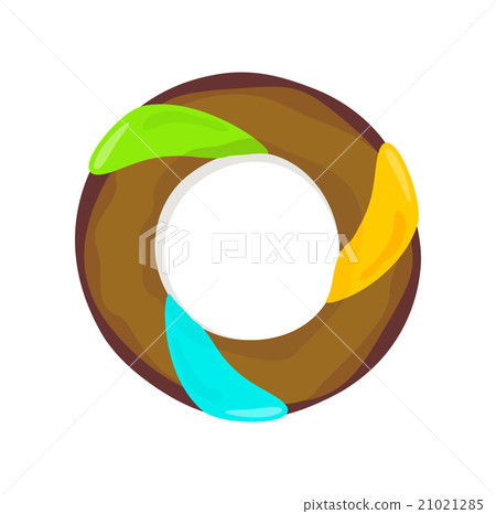 Sweet Donuts Set Design Flat Food 21021285
