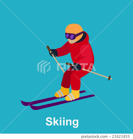 People Skiing Flat Style Design People Skiing Flat Style Design 21021855