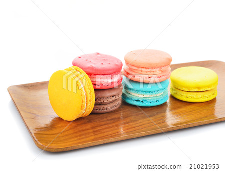 colorful macarons on white background colorful macarons on white background 21021953