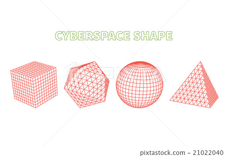 Abstract Cyberspace Grid Landscape Background 21022040