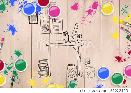 Composite image of frame of art supply 21022123