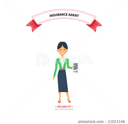 Insurance Agent Woman Reliablity Design Flat 21023146