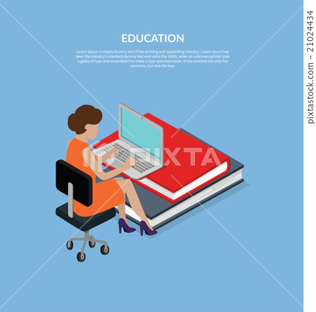 Education Concept 3d Isometric Education Concept 3d Isometric 21024434