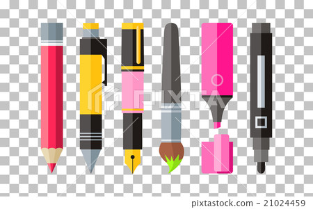 Painting Tools Pen Pencil and Marker Flat Design Painting Tools Pen Pencil and Marker Flat Design 21024459