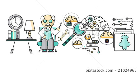 Diagnosis of Brain Psychology Flat Design Diagnosis of Brain Psychology Flat Design 21024963