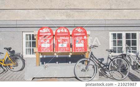 Danish post mail box,downtown Copenhagen, Denmark Danish post mail box,downtown Copenhagen, Denmark 21025987