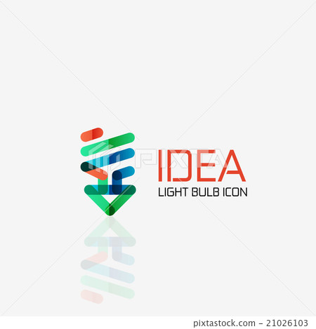 Logo, vector light bulb abstract linear geometric Logo, vector light bulb abstract linear geometric 21026103
