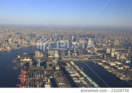 從JL 141航班（港區·Daiba）看到的東京地區 21026730