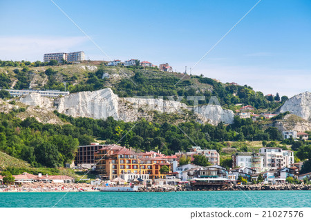 Summer cityscape with public beach of Balchik Summer cityscape with public beach of Balchik 21027576