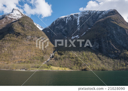 Norway, natural landscape Fjord canyons view in Sp 21028090