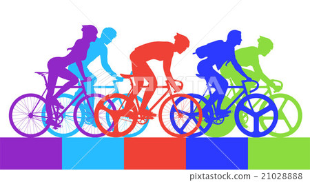 Cyclist in the bicycle race 21028888