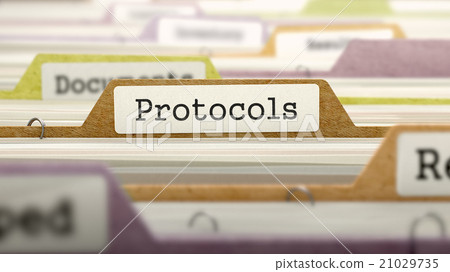 Protocols Concept on File Label. 21029735